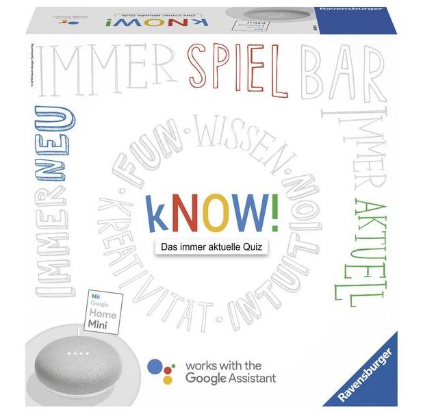 Bild zu Ravensburger kNOW! Gesellschaftsspiel + Google Home Mini für 20€ (VG: 49,99€)