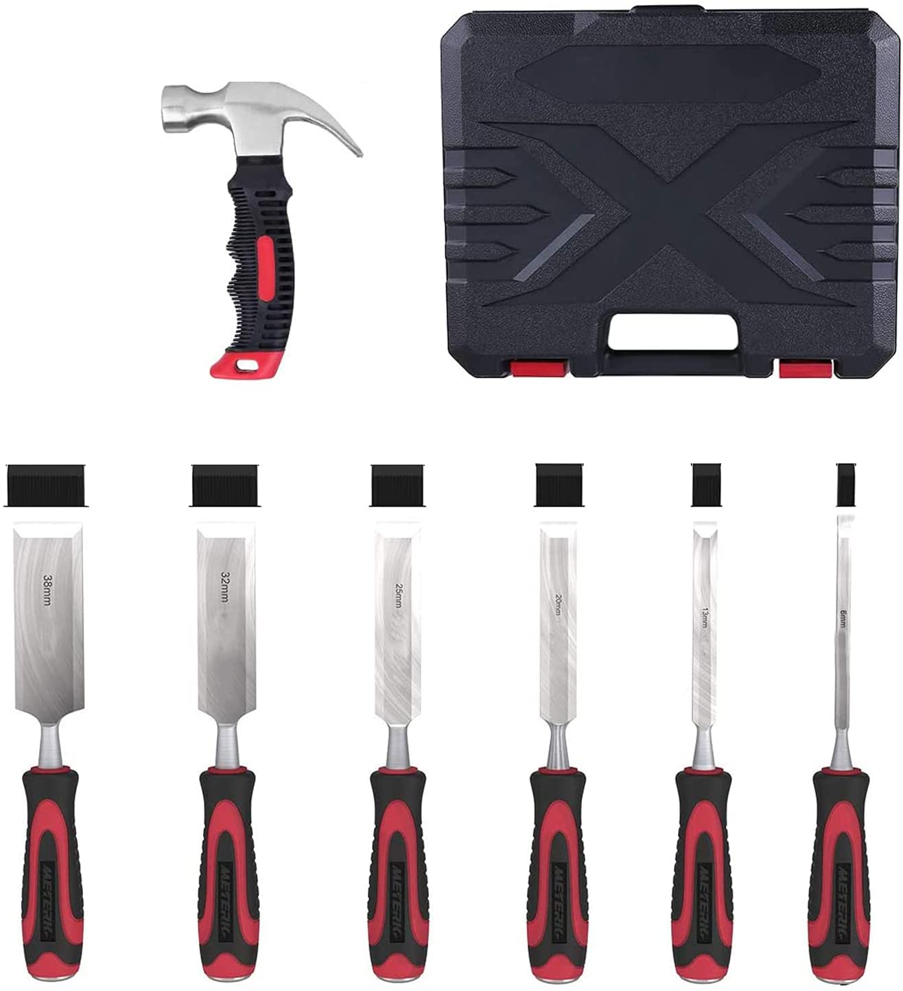 Bild zu 8-teiliges Michark Stechbeitel-Set mit Hammer und Aufbewahrungskoffer für 25,99€