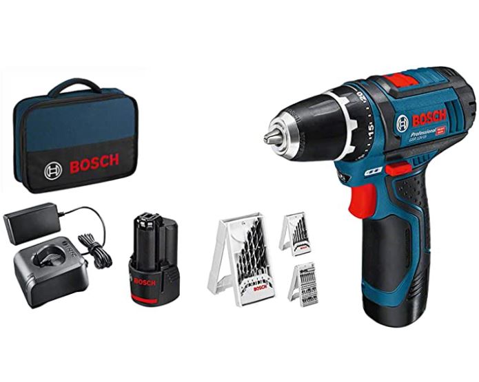 Bild zu Bosch GSR 12V-15-2-LI Professional Akkuschrauber mit 2 x 2,0 Ah für 99€ (VG: 118,68€)