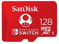 Bild zu SanDisk microSDXC™ Speicherkarte für Nintendo Switch mit 128 GB in Rot für 17€ (Vergleich: 21,98€)