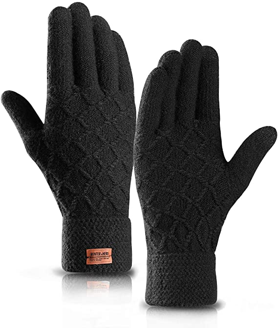 Bild zu HIYATO Herren Winter-Strickhandschuhe mit Touchscreen-Funktion für 6,19€