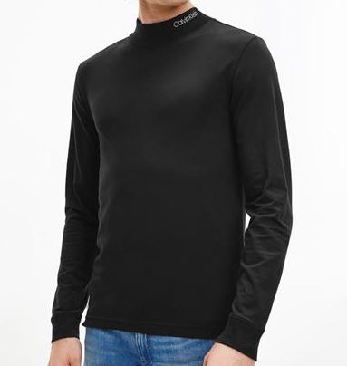 Bild zu Calvin Klein Langarmshirt „MOCK STRETCH“ in Schwarz für 28,23€ (VG: 47,94€)