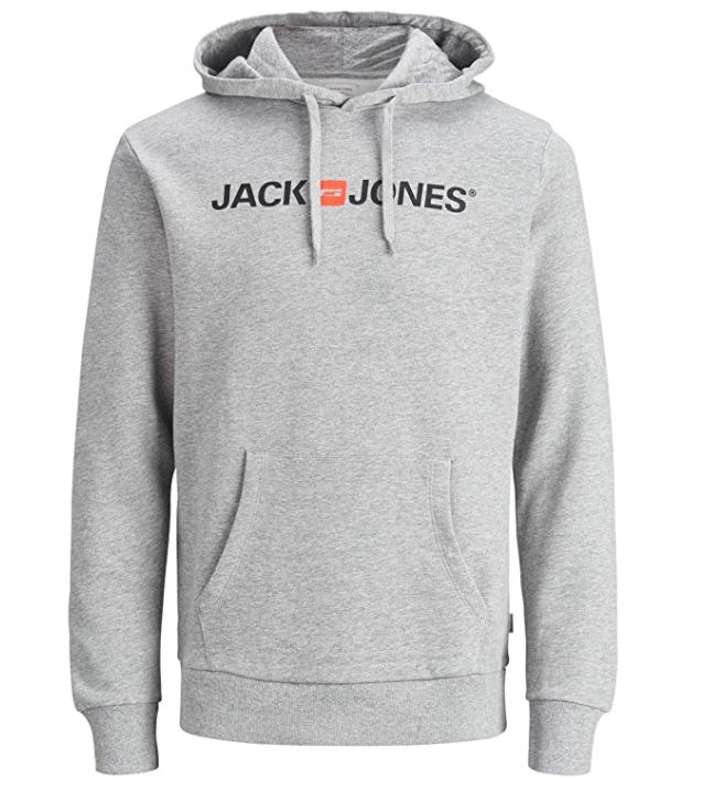 Bild zu Jack & Jones Logo Hoodie in light grey melange (Gr.: XS – XXL) für 15,99€ (VG: 22,50€)