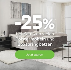 Bild zu Mömax: 25% Rabatt beim Kauf von Polstermöbeln und Boxspringbetten