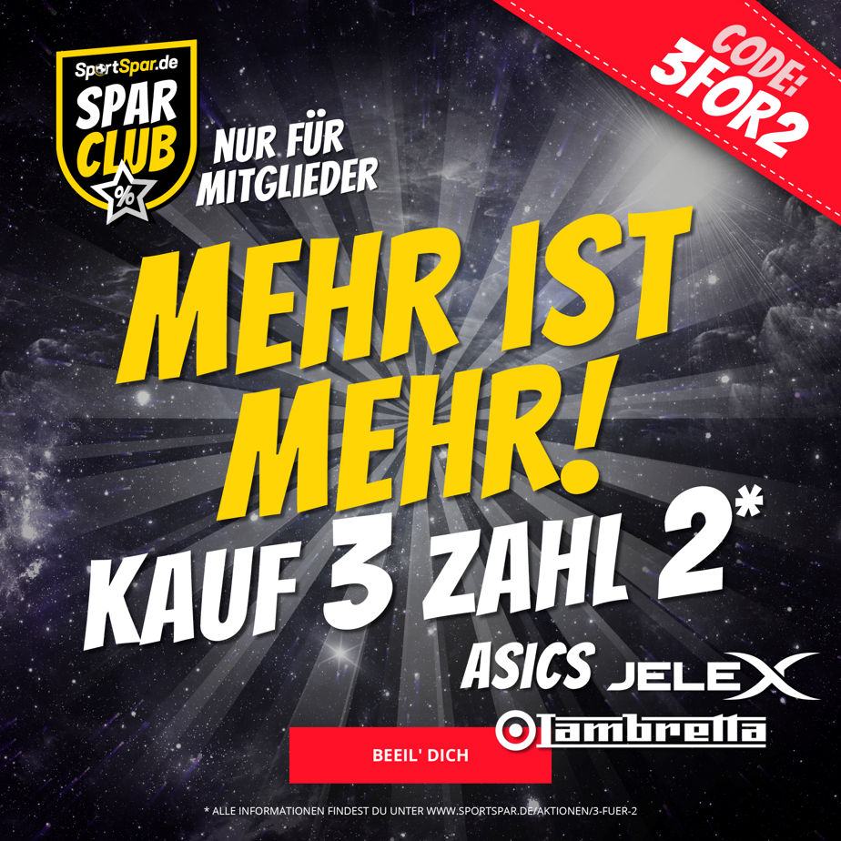 Bild zu SportSpar: 3 für 2 Aktion für SparClub Mitglieder (Mitgliedschaft bereits ab 4,95€)