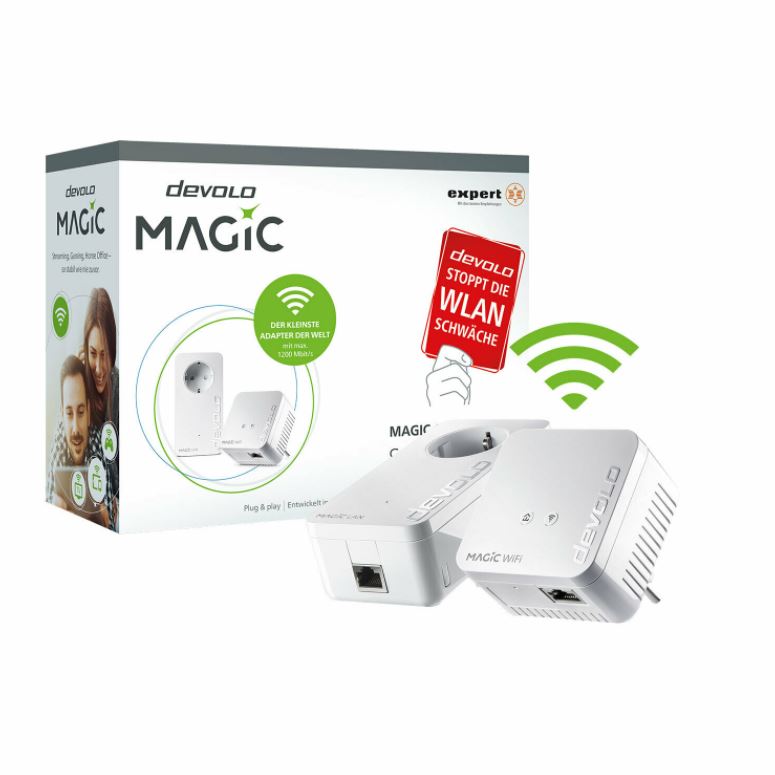 Bild zu devolo Magic 1200 mini Starter Kit Powerline Mesh-Wlan für 49,90€ (VG: 55€)