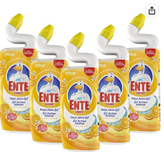 Bild zu 5er Pack (5 x 750 ml) WC Ente Total Activ Geld (Flüssiger WC Reiniger) für 5,70€