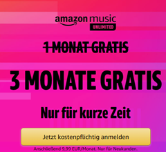 Bild zu [noch 2 Tage] für Neukunden: 3 Monate Amazon Music Unlimited gratis testen