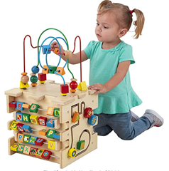 Bild zu KidKraft 63298 Deluxe Aktivitätswürfel aus Holz – Perlenlabyrinth für Babys und Kinder zum Kennenlernen von Farben, Formen, Buchstaben und Zahlen für 26,77€ (VG: 67,29€)