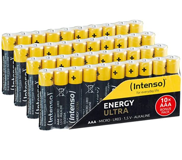 Bild zu 40er Pack der Intenso Batterien AA Migron oder AAA Micro für 6,66€ (VG: 9,61€)