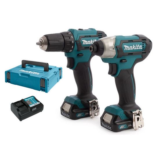 Bild zu [nur heute] Makita CLX224AJ Kombiset (12 V, 2x 2,0 Ah, Akku-Bohrschrauber + Akku-Schlagschrauber) für 185,90€ (VG: 219,99€)