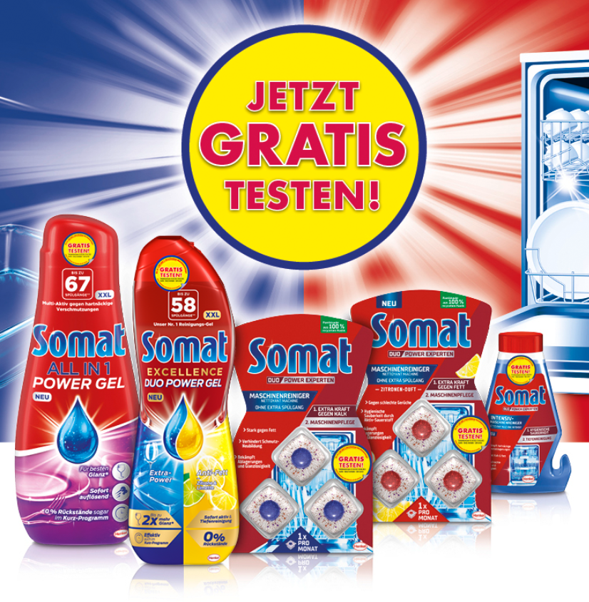 Bild zu Verschiedene Somat Produkte dank Erstattung kostenlos testen