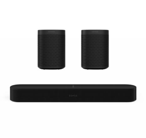 Bild zu Sonos One SL Beam Gen 2 5.0 Entertainment Set für 759€ (VG: 897€)