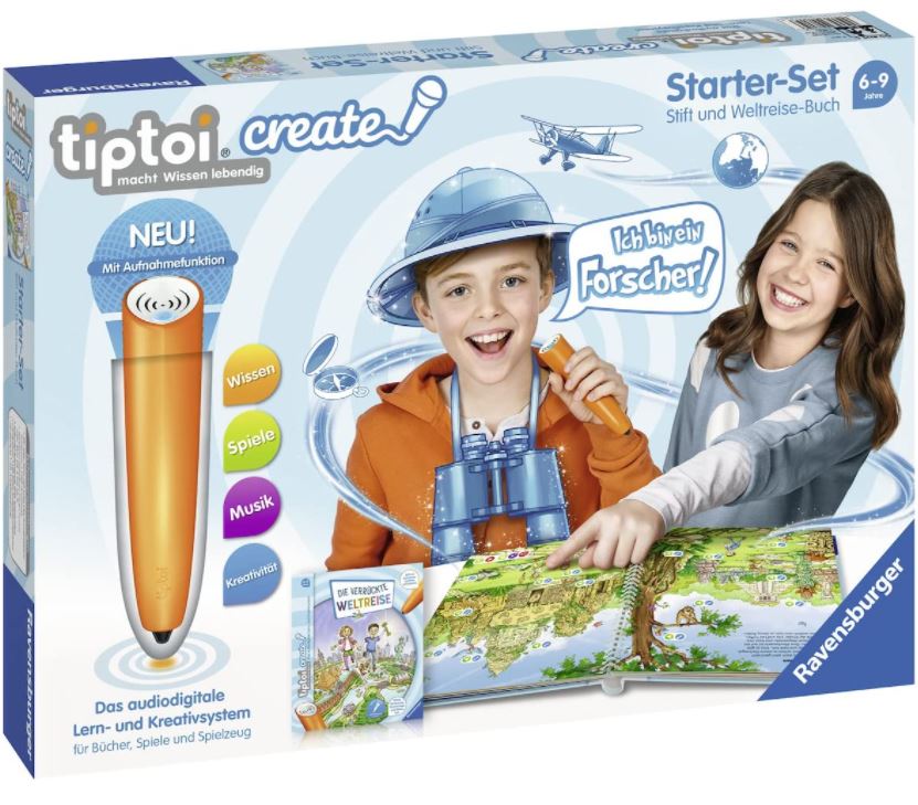 Bild zu Ravensburger tiptoi CREATE Starter-Set 00805: Stift und Weltreise-Buch für 31,99€ (VG: 45,69€)