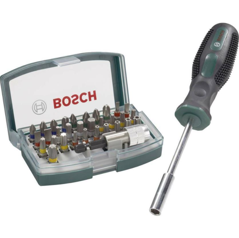 Bild zu Bosch 32-teiliges Bit-Set mit Schraubendreher für 9,89€ (VG: 14,94€)