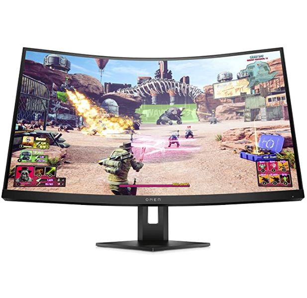 Bild zu [absoluter Bestpreis] OMEN 27c Gaming Monitor (27″ curved, QHD, 240Hz, AMD FreeSync Premium, USB Hub 3.2 Gen 2, 1ms) für 399€ (VG: 459€)