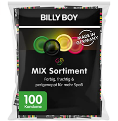 Bild zu Billy Boy Kondome Mix-Sortiment Großpackung, Farbige, Extra Feucht und Perlgenoppte, 100er Mix-Pack für 20,24€