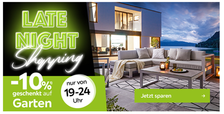 Bild zu [ab 19 Uhr] Late Night Shopping bei XXXLutz mit 10% Extra auf Garten