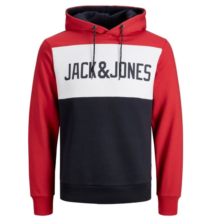 Bild zu JACK & JONES Male Hoodie Colourblocking Logo (Gr.: S -XXL) für 17,99€ (VG: 26,48€)