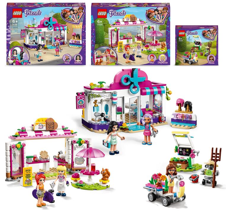 Bild zu LEGO 66687 Friends Vorteilspaket, 3-in-1 Set mit Friseursalon von Heartlake City, Waffelhaus und Olivias Blumengarten für 37,09€ (VG: 50,52€)