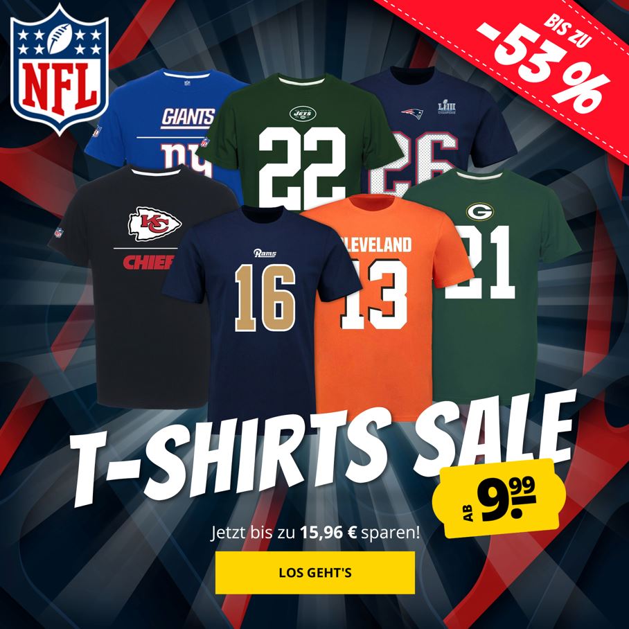 Bild zu SportSpar: NFL T-Shirt Sale mit bis zu 53% Rabatt