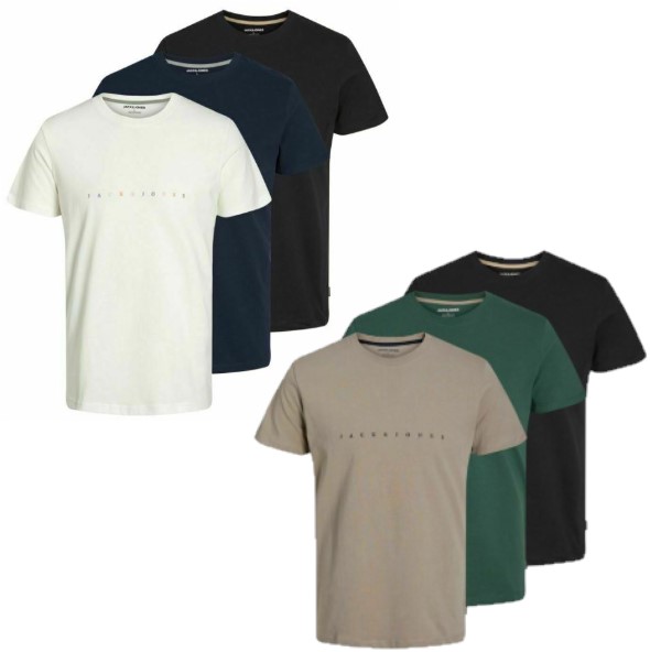 Bild zu Jack & Jones T-Shirt 3er-Pack (Gr.: XS – XXL) für 19,59€ (VG: 34,99€)