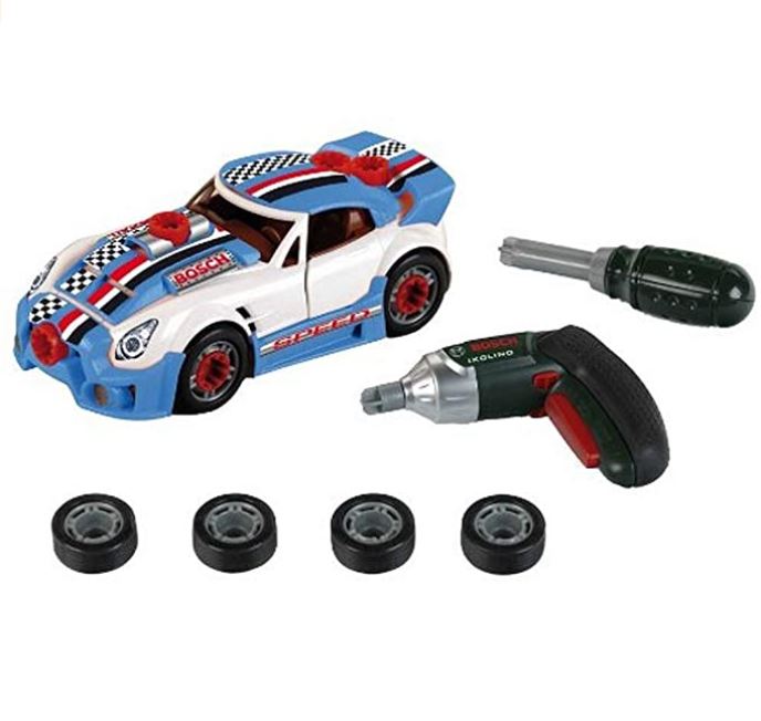 Bild zu Theo Klein 8668 Bosch Car Tuning-Set mit zerlegbarem Auto und Akkuschrauber für 10,99€ (VG: 24,94€)