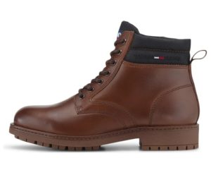 tommy jeans leder boots classic braun