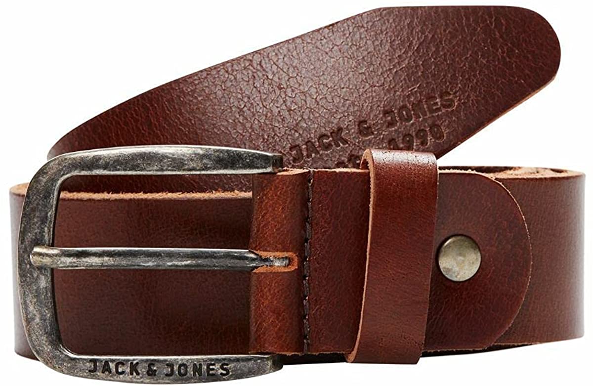 Bild zu Brauner Jack & Jones Herren Ledergürtel für 12,99€ (Vergleich: 20,50€)