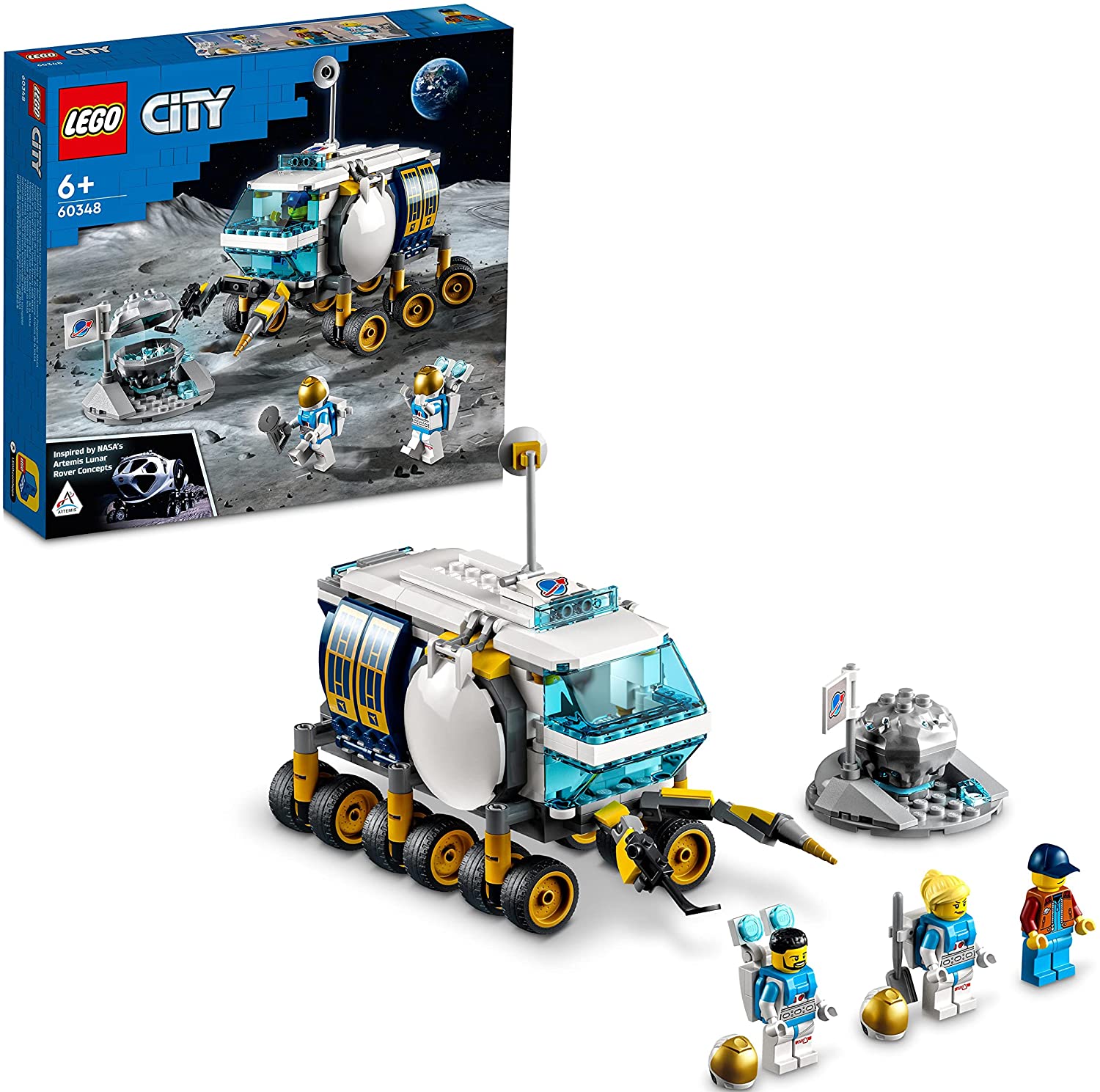 Bild zu Lego City Mond-Rover mit Astronauten-Minifiguren (60348) für 19,99€ (Vergleich: 22,98€)