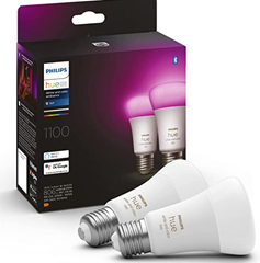 Bild zu Philips Hue White & Col. Amb. E27 Doppelpack 2x806lm 9W [Energieklasse G] für 57,99€