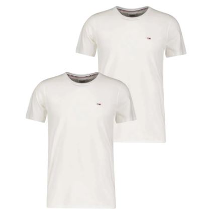 Bild zu 2er Pack Tommy Jeans Herren T-Shirt, Weiß (Gr.: S – XXL) für 34,14€ (VG: 39,99€)