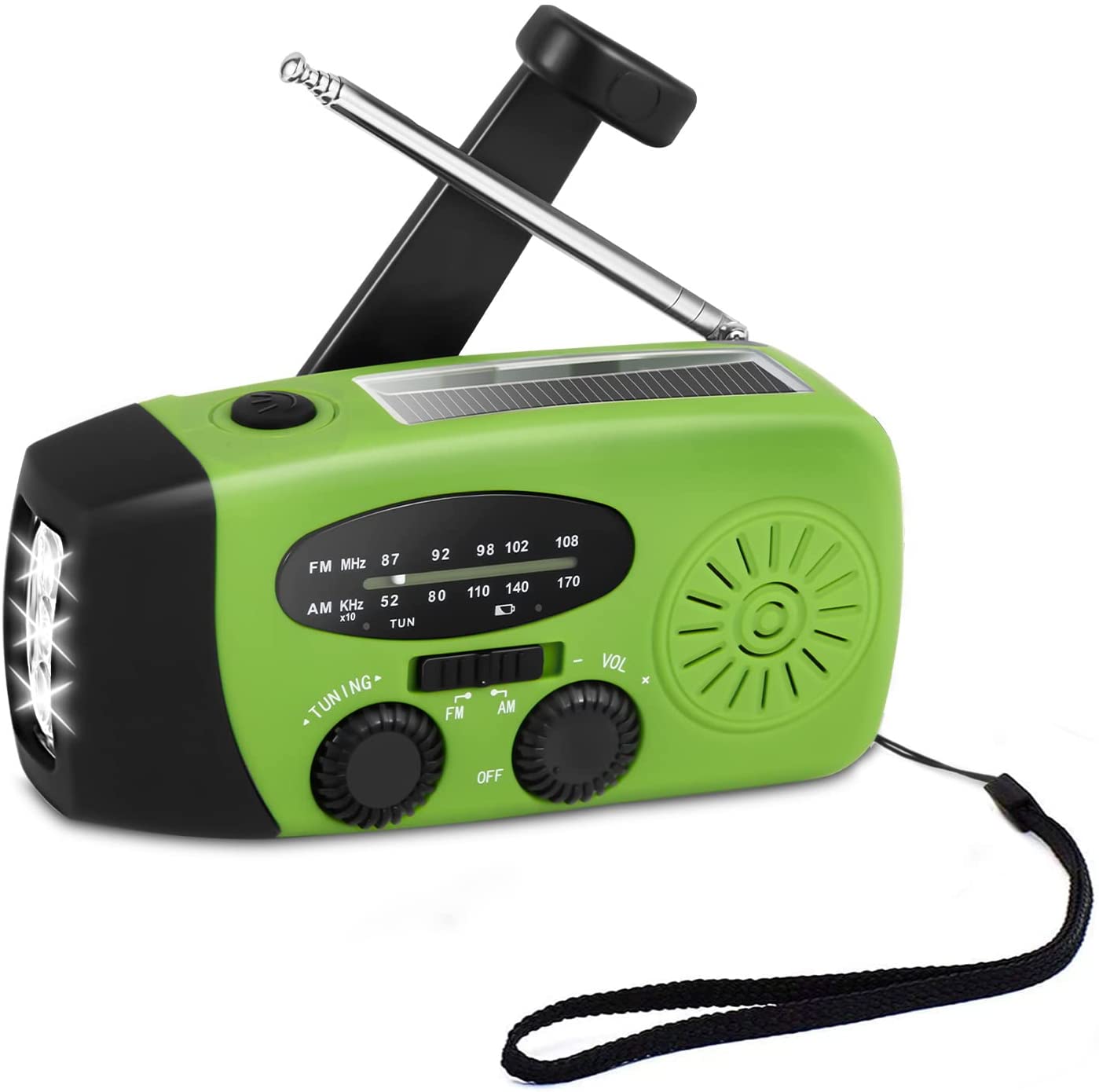 Bild zu Solar und Dynamo Notfall Radio mit LED Taschenlampe und 2.000 mAh Powerbank für 19,98€