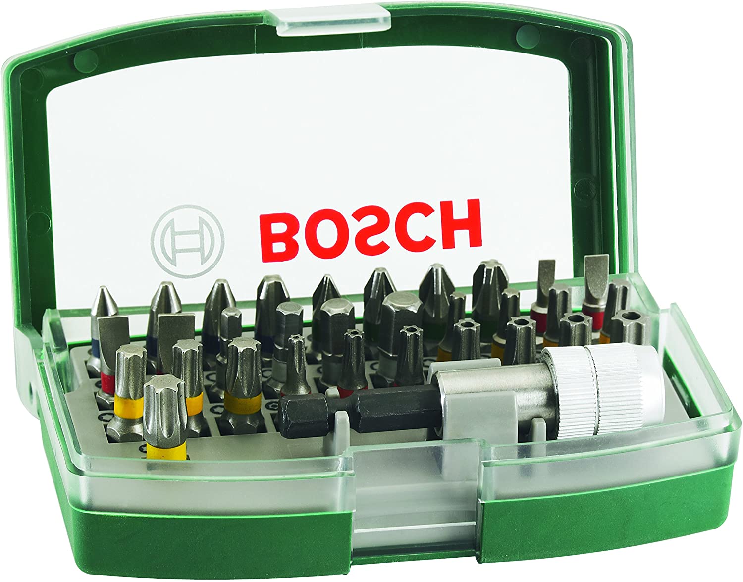 Bild zu 32-teiliges Bosch Accessories Schraubendreher-Bit Set mit Farbcodierung für 8,99€ (Vergleich: 11,98€)