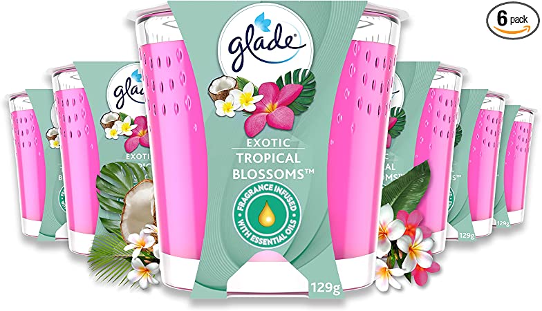 Bild zu 6er Pack Glade Duft-Kerze Exotic Tropical Blossoms im Glas für 13,27€ (Vergleich: 20,70€)