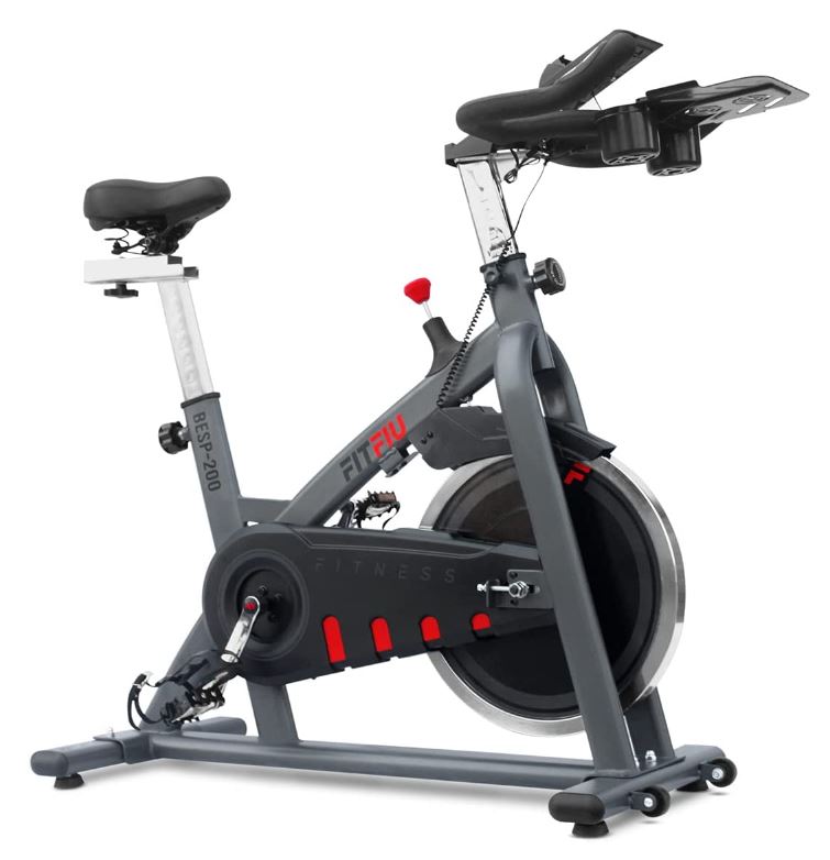 Bild zu FITFIU BESP-200 – Indoor-Bike mit 18kg Trägheitsscheibe, Cardio-Bike Fitness, Herzfrequenzmesser und LCD-Bildschirm für 164,60€ (VG: 279,99€)