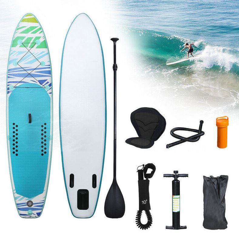 Bild zu 20% + 10€ Rabatt auf Stand Up Paddle Boards – z.B. 305er Größe in Hellblau Grün ohne Sitz für 123,59€