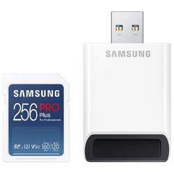 Bild zu SAMSUNG 256GB SDXC PRO Plus 160MB/s (4K UHD) mit USB-Kar­ten­le­ser für 36,99€ (VG: 51,90€)