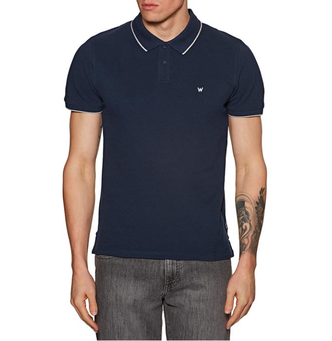 Bild zu Wrangler Herren Pique Polo T-Shirt, Blau (Gr.: S – XXL) für 17,48€ (VG: 22,74€)