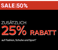 Bild zu Galeria: Summer Sale mit bis zu 50% Rabatt + 25% Extra auf Fashion, Schuhe und Sport beim Kauf von 2. reduzierten Artikeln