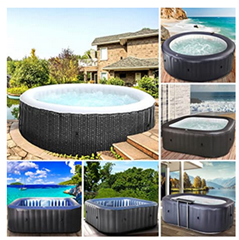 Bild zu BRAST Ottoman Whirlpool aufblasbar (6 Personen – Ø 204 x70 cm) für 449,95€