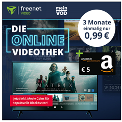 Bild zu freenet Video 3 Monate für einmalig 99 Cent + 5€ Amazon Gutschein