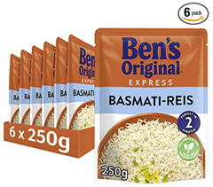 Bild zu Ben’s Original Express-Reis Basmati Reis, 6 Packungen (6 x 250g) für 8,06€ (=1,34€/Packung)