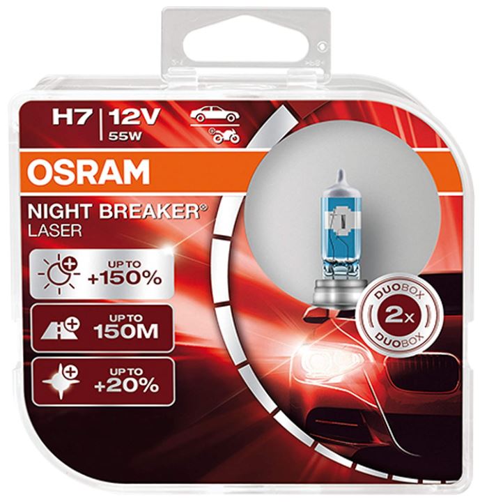 Bild zu 2x Osram Night Breaker Laser H7 next Generation Halogen-Scheinwerferlampe 12V für 14,50€ (VG: 21,78€)