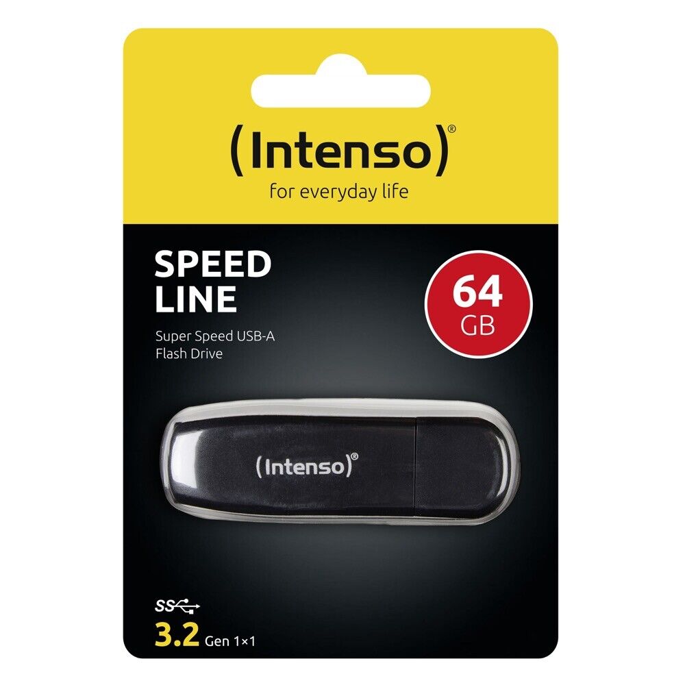 Bild zu 64 GB USB-Stick Intenso Speed Line USB 3.2 für 6,49€ (Vergleich: 8,96€)