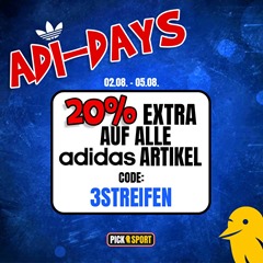 Bild zu Picksport: 20% Extra auf alle Adidas Artikel