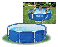 Bild zu Intex Metal Frame Pool – Aufstellpool – Ø 366 x 76 cm – Mit Filteranlage–12V für 67,47€ (VG: 77,19€)