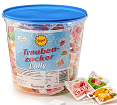 Bild zu 100 x Frigeo Traubenzucker-Lolly in drei Geschmacksrichtungen für 5,98€