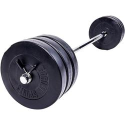 Bild zu GORILLA SPORTS Langhantel Set 38kg inkl. Hantelscheiben mit insgesamt 30kg (6×5 kg) für 59,99€ (VG: 79,99€)