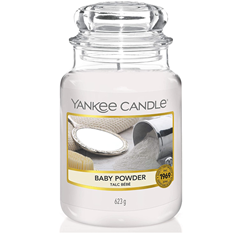 Bild zu [Prime] Yankee Candle Duftkerze im Glas (groß) | Baby Powder | Brenndauer bis zu 150 Stunden für 17,29€ (VG: 21,79€)